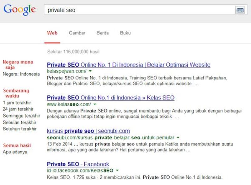 Kursus SEO Private Online