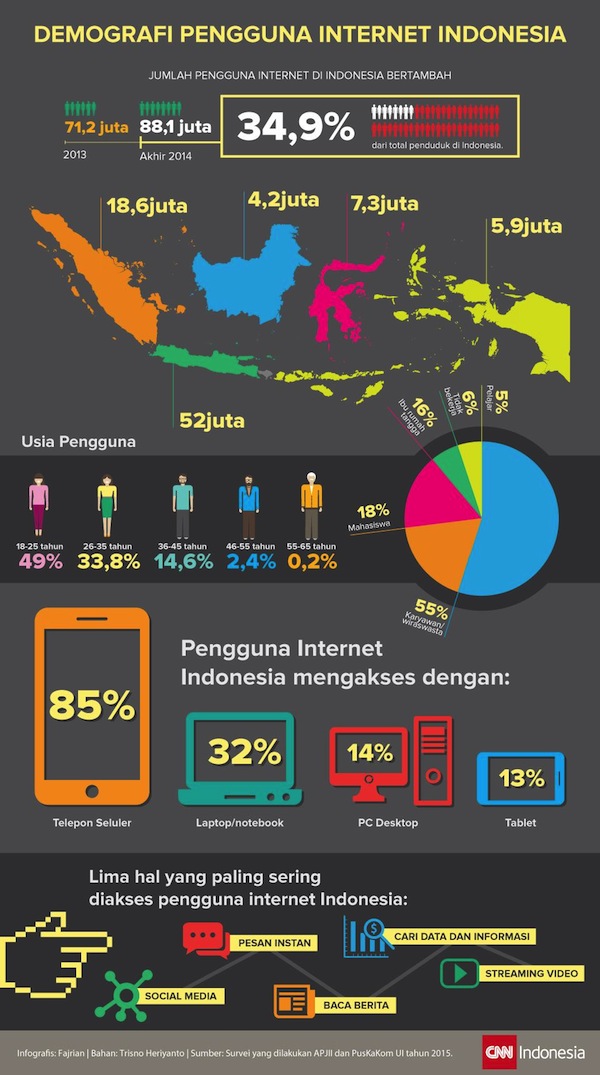 Demografi Pengguna Internet di Indonesia