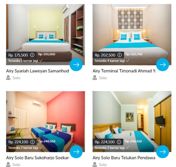 Hotel dan Penginapan Murah di Solo Airy Rooms