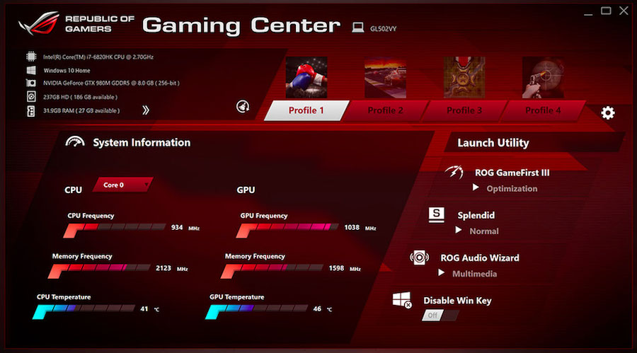 Gaming Center ASUS ROG GL502VS