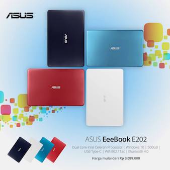 ASUS E202 - Empat Pilihan Warna