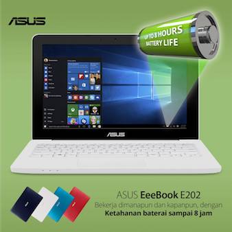 ASUS E202 - Kapasitas Baterai Tahan Lama