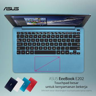 ASUS E202 - Touchpad Lebih Besar