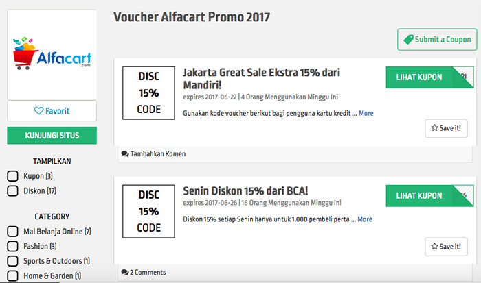 Voucher AlfaCart Promo 2017