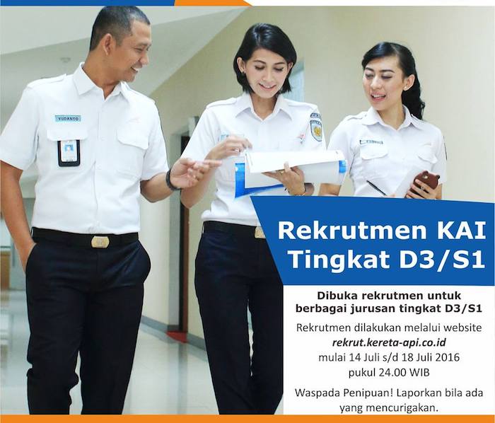 Info Rekrutmen Kereta Api Indonesia Juli 2017