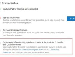 Aturan Baru YouTube Partner Program, Minimal 1000 Subscriber dan 4000 Jam Tayang