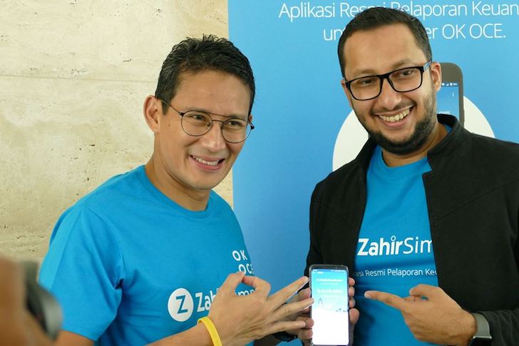 Foto Bersama Wakil Gubernur Jakarta Sandiaga Uno dan CEO Zahir Accounting Muhammad Ismail