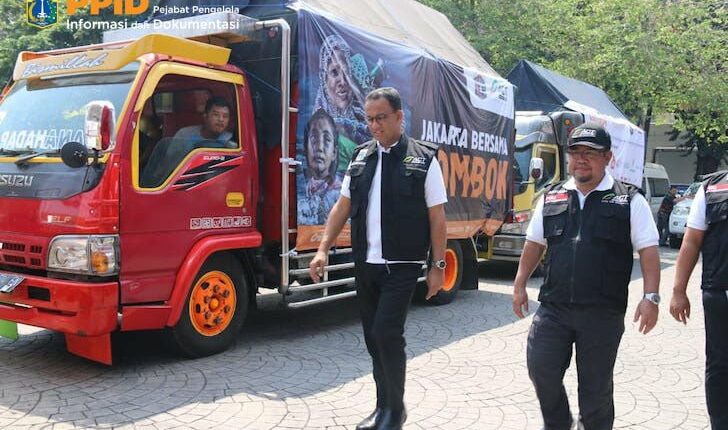 DKI Jakarta Kirim Bantuan 20 Truk ke Lombok Kerjasama dengan ACT