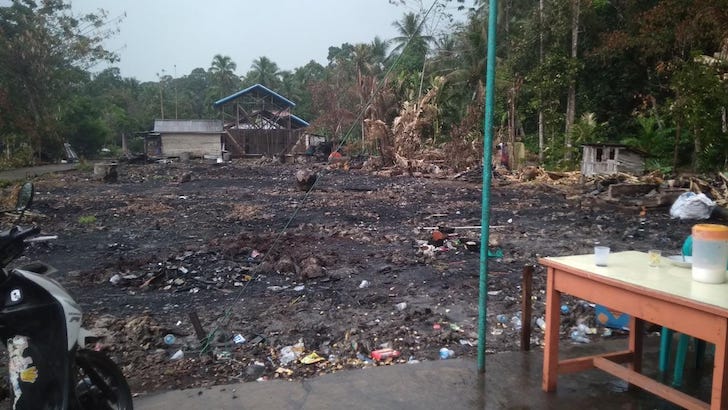 Kondisi Lokasi Kebakaran di Mempawah