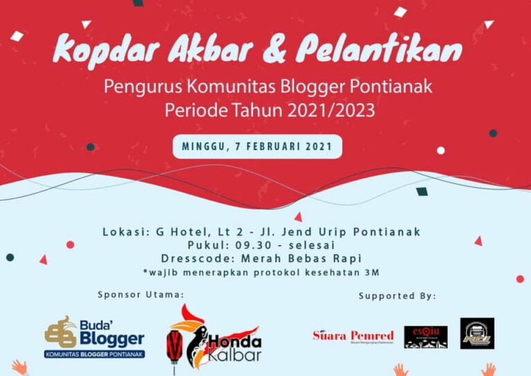 Komunitas Blogger Pontianak Selenggarakan Kopdar Akbar Perdana Tahun 2021