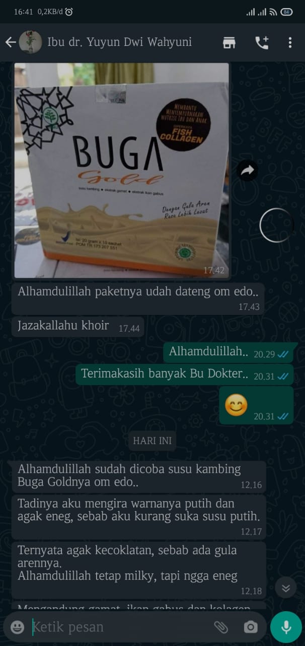 Testimoni BUGA Gold dr. Yuyun 1