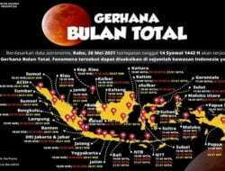 Gerhana Bulan Total di Langit Khatulistiwa 26 Mei 2021