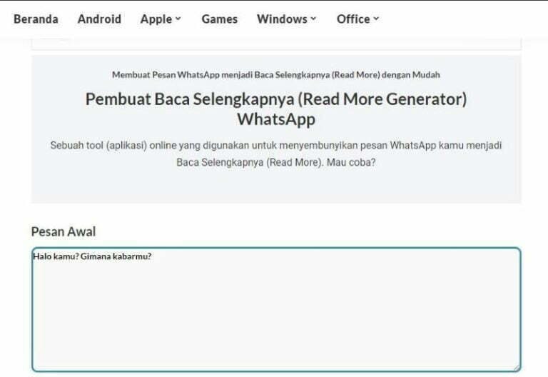 Cara Membuat Baca Selengkapnya di Aplikasi WhatsApp