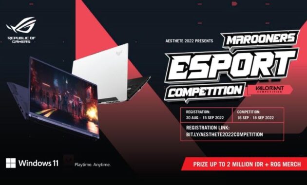 ASUS ROG Selenggarakan Kompetisi Marooners Esport 16-18 September 2022