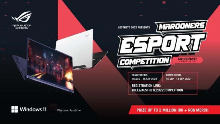 ASUS ROG Selenggarakan Kompetisi Marooners Esport 16-18 September 2022