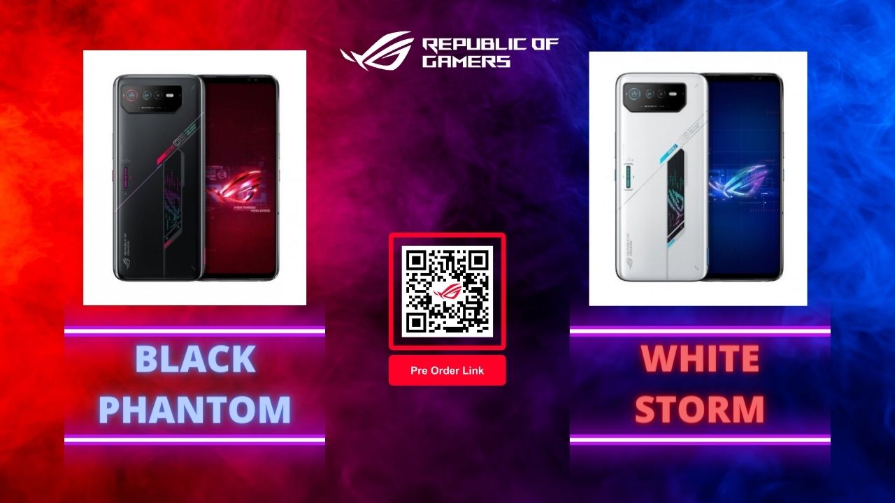 ROG Phone 6 Phantom Black and White Storm