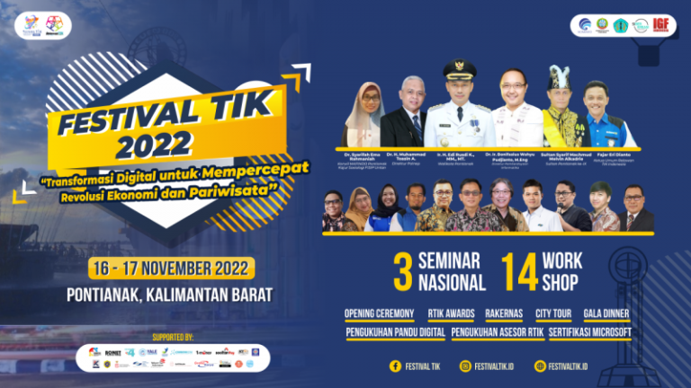 Festival TIK 2022, Kota Pontianak Menjadi Tuan Rumah