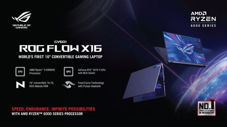 ASUS ROG Flow X16, Laptop Gaming 16-inci Paling Fleksibel