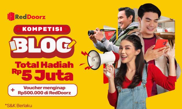 Lomba Blog RedDoorz Terbaru Berhadiah Total 5 Juta + Voucher Menginap