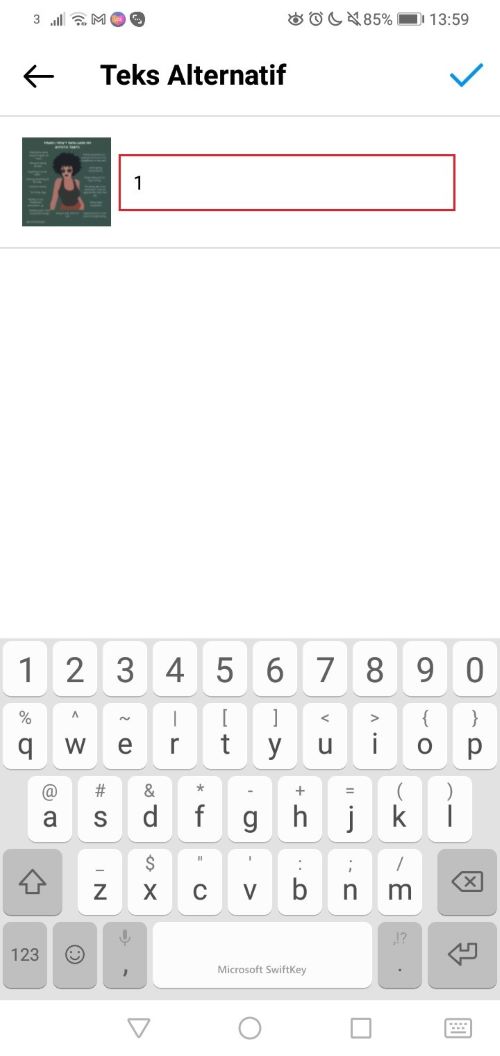 Memasukkan Keyword dalam Alt Text Instagram
