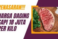 Penasaran Lihat Daging Sapi Harga 18 Juta Per Kilo Disini