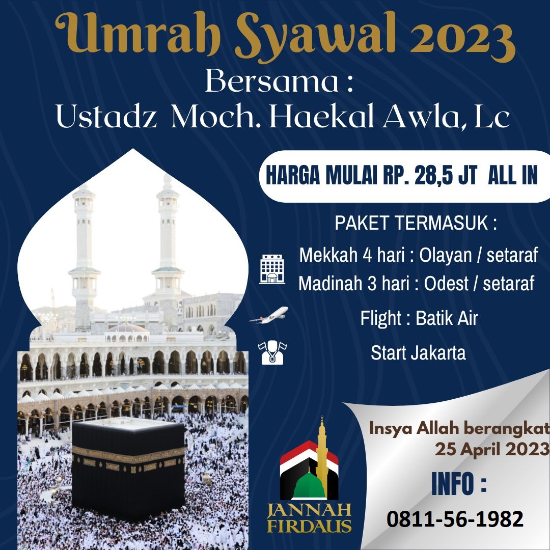 Paket Umroh Syawal 2023 Jannah Firdaus Pontianak