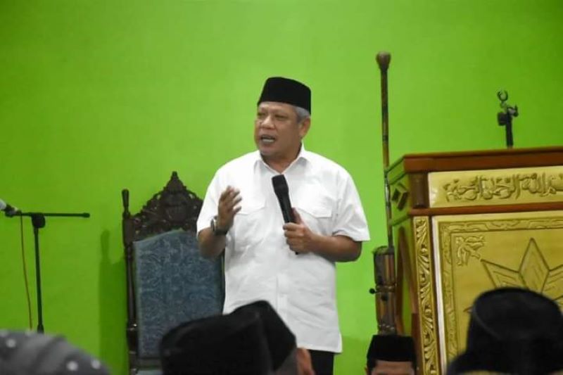 Muda Mahendrawan Berikan Kata Sambutan di Masjid Arief Jannah Desa Rasau Jaya Satu