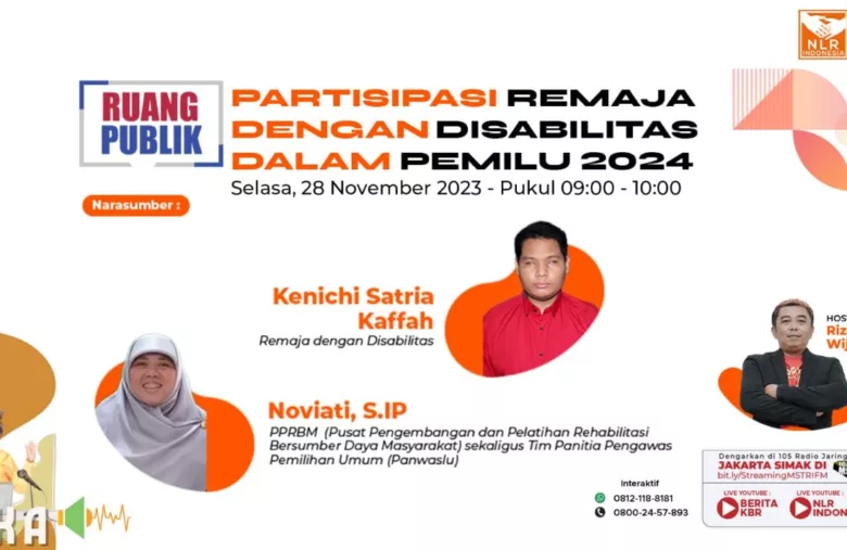 Talkshow Ruang Publik KBR: Partisipasi Remaja dengan Disabilitas dalam Pemilu 2024