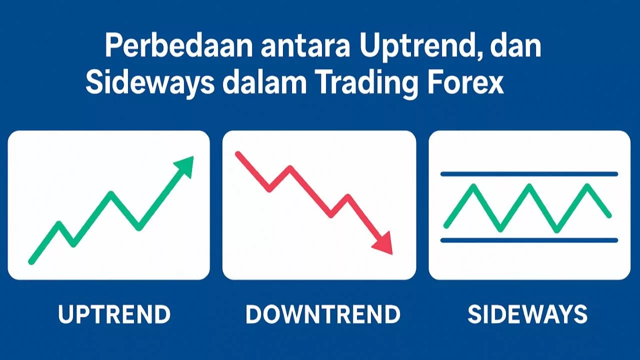 Perbedaan antara Uptrend Downtrend dan Sideways