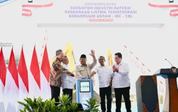 Proyek Rantai Industri Sumber Daya Nikel dan Baterai Indonesia yang melibatkan perusahaan China menggelar Upacara Peletakan Batu Pertama
