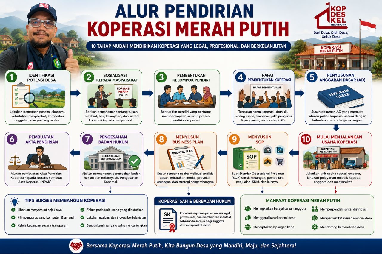 Alur Pendirian Koperasi Merah Putih