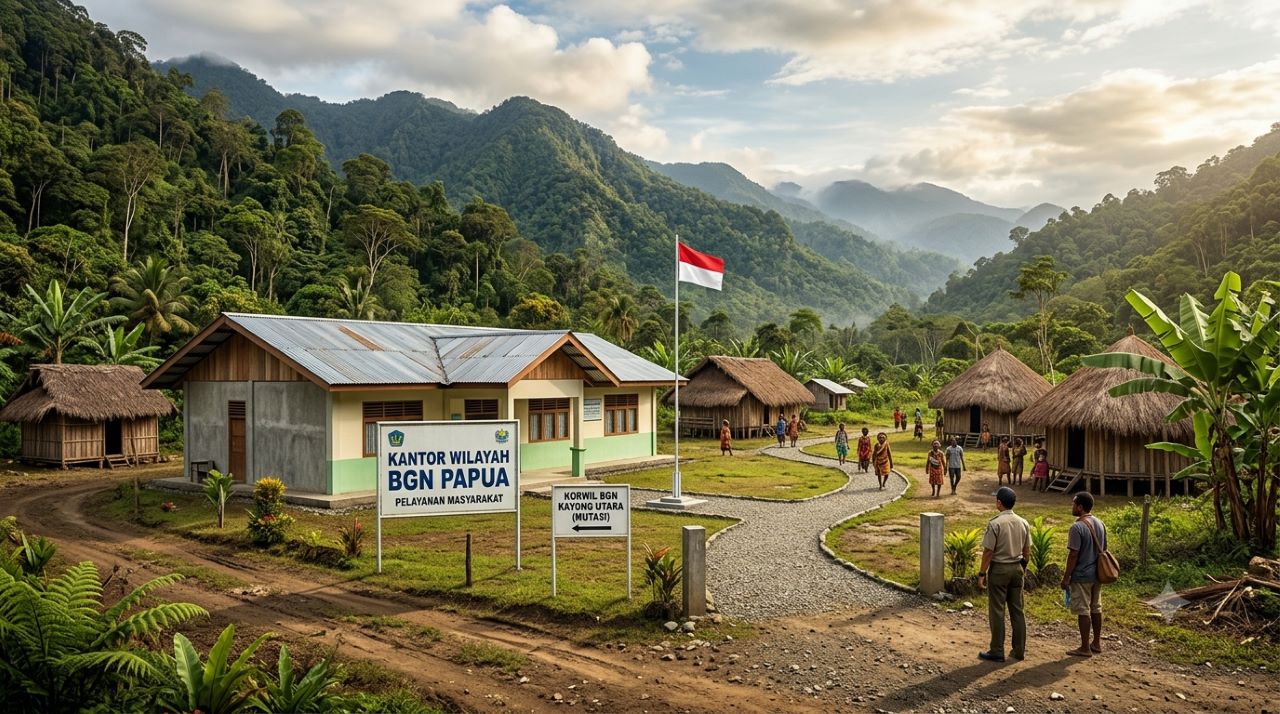 Ilustrasi Dapur MBG di Papua