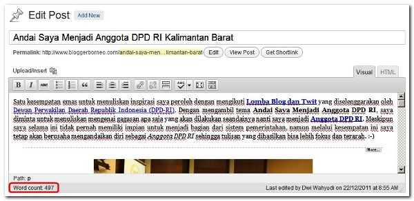 Andai Saya Menjadi Anggota DPD RI Kalimantan Barat