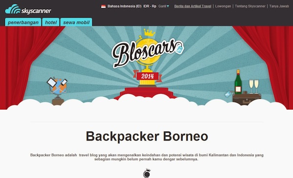 Backpacker Borneo Bloscars Award 2014 1