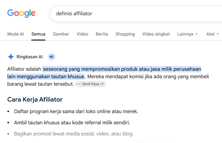 Definisi Affiliator