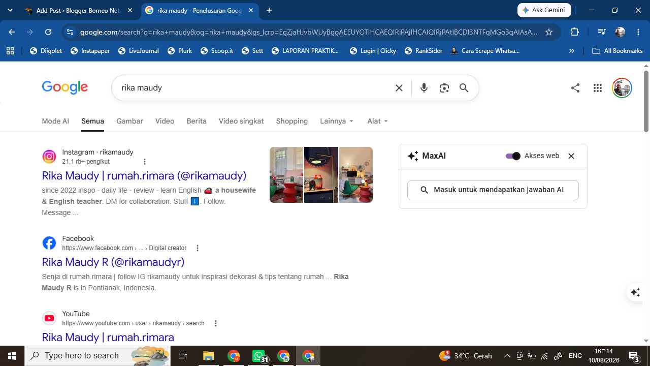 Google Search Nama Rika Maudy