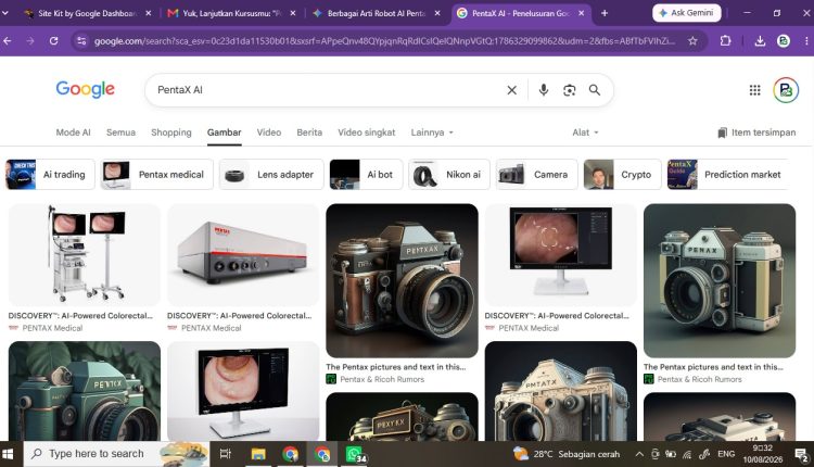 Hasil Pencarian dengan Keyword PentaX AI di Google
