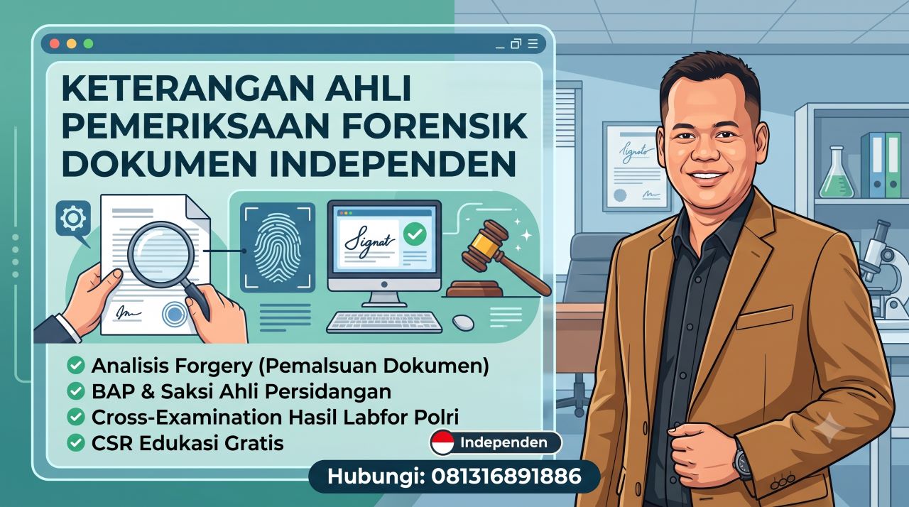 Jasa Pemeriksaan Forensik Dokumen Independen Indonesia