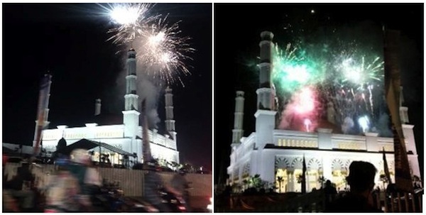 Pesta Kembang Api di Masjid Raya Mujahidin Pontianak, Ada Apa Gerangan?