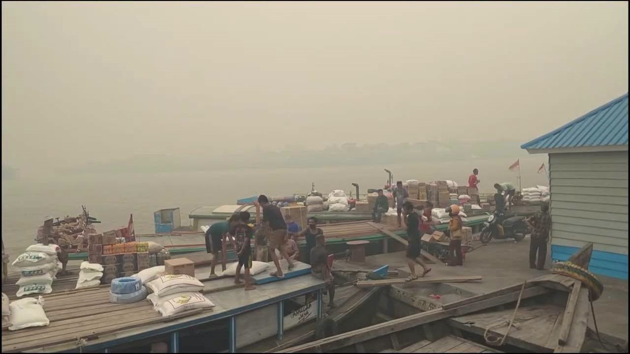 Kondisi Asap Kota Pontianak 12 September 2026 Dermaga Kapal Bandong
