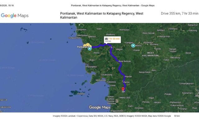 Menikmati Perjalanan Darat Pontianak Ketapang Selama 13 Jam Sudah Termasuk Salah Jalan