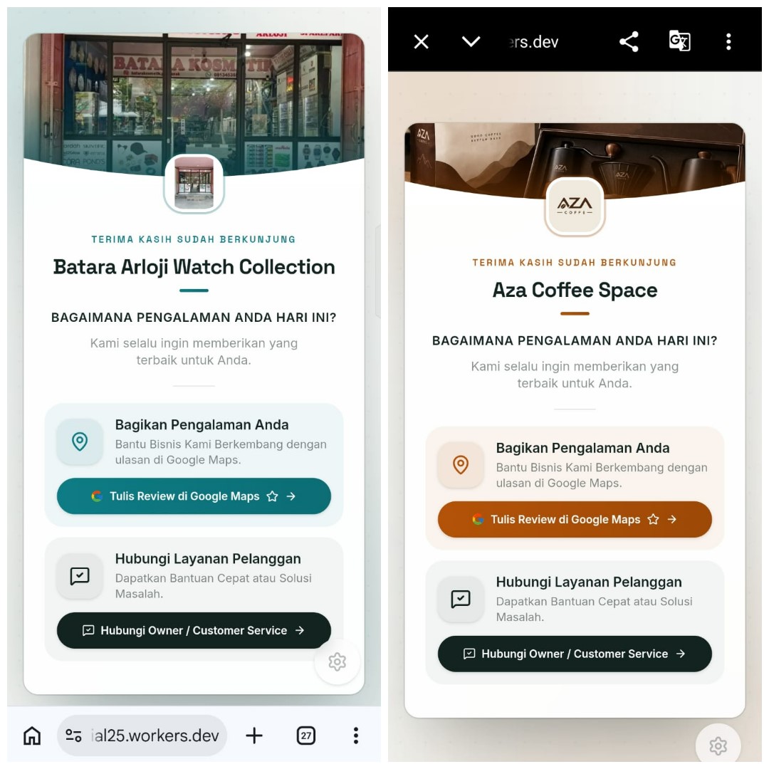 Tampilan Laman Review Google Maps