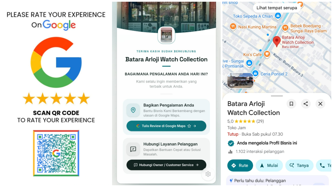 Jasa Pembuatan Google Review Card Custom Akses Owner Lifetime Terbatas